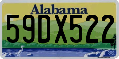 AL license plate 59DX522
