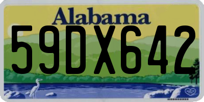 AL license plate 59DX642