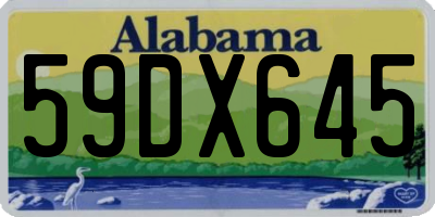AL license plate 59DX645