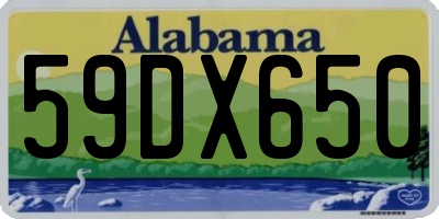 AL license plate 59DX650