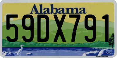 AL license plate 59DX791