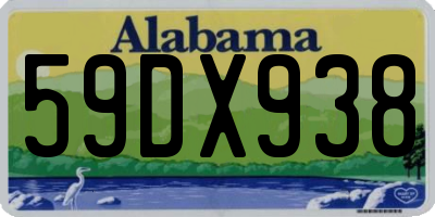 AL license plate 59DX938
