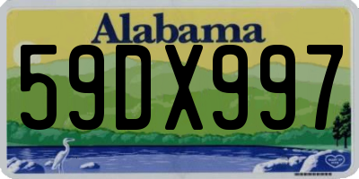 AL license plate 59DX997