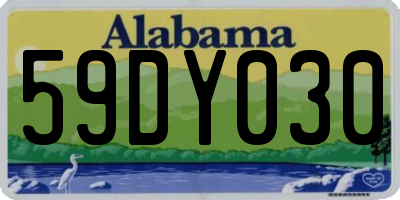 AL license plate 59DY030