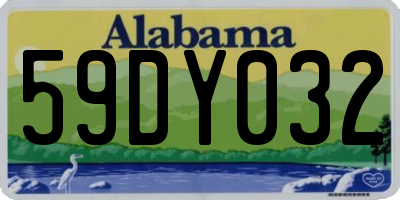AL license plate 59DY032