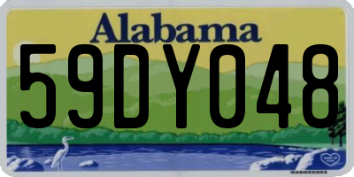AL license plate 59DY048