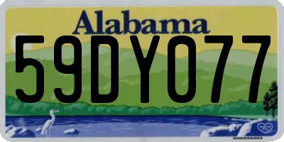 AL license plate 59DY077