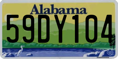 AL license plate 59DY104