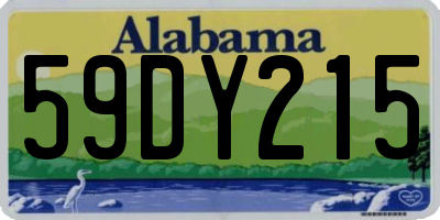 AL license plate 59DY215