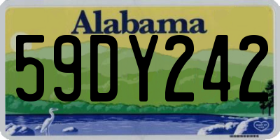 AL license plate 59DY242