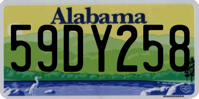 AL license plate 59DY258