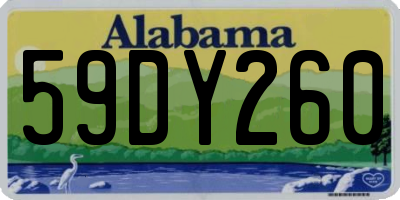 AL license plate 59DY260
