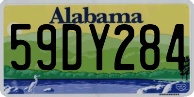 AL license plate 59DY284