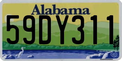 AL license plate 59DY311
