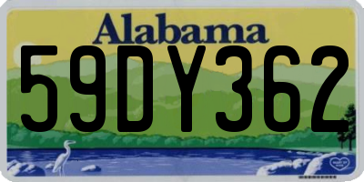 AL license plate 59DY362