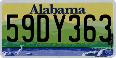 AL license plate 59DY363