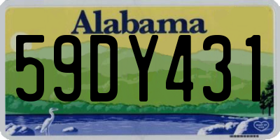 AL license plate 59DY431