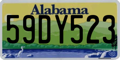 AL license plate 59DY523