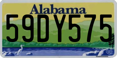 AL license plate 59DY575
