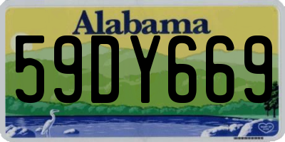AL license plate 59DY669