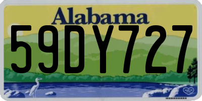 AL license plate 59DY727
