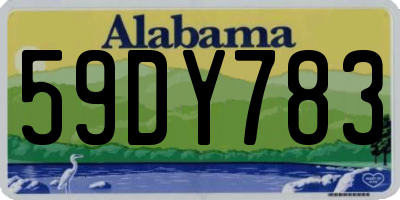 AL license plate 59DY783