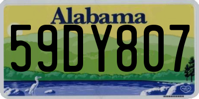 AL license plate 59DY807
