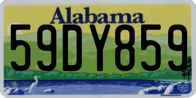 AL license plate 59DY859