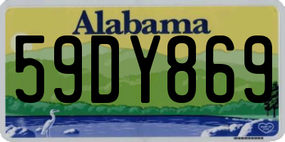 AL license plate 59DY869