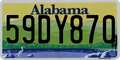 AL license plate 59DY870