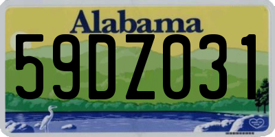 AL license plate 59DZ031