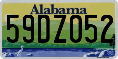 AL license plate 59DZ052