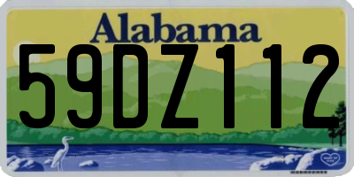 AL license plate 59DZ112