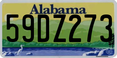 AL license plate 59DZ273