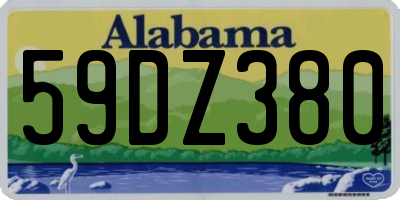 AL license plate 59DZ380