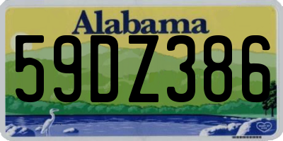 AL license plate 59DZ386