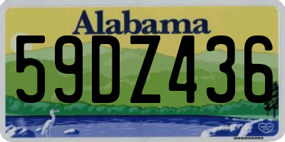 AL license plate 59DZ436
