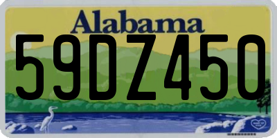 AL license plate 59DZ450