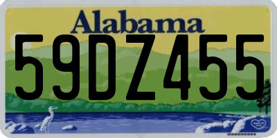 AL license plate 59DZ455