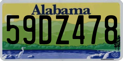 AL license plate 59DZ478
