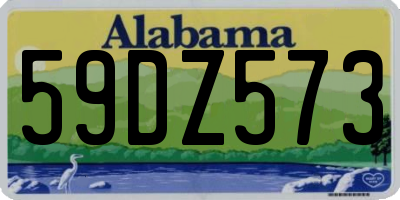 AL license plate 59DZ573