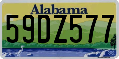 AL license plate 59DZ577