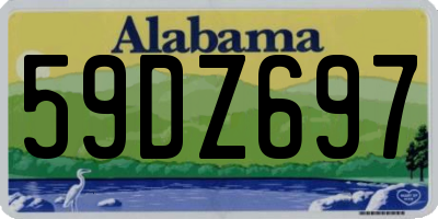 AL license plate 59DZ697