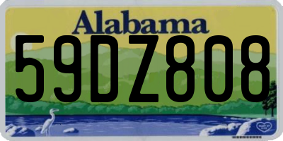 AL license plate 59DZ808