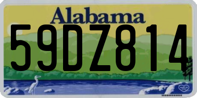 AL license plate 59DZ814