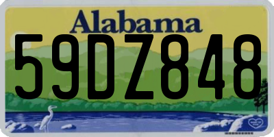 AL license plate 59DZ848