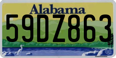 AL license plate 59DZ863