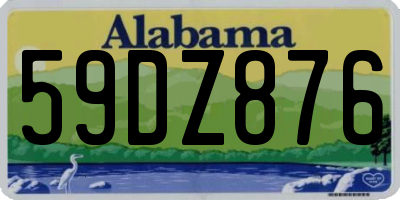 AL license plate 59DZ876