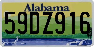 AL license plate 59DZ916