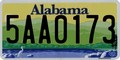 AL license plate 5AA0173
